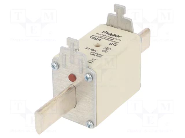 Fuse: fuse; 160A; 500VAC; gG; industrial; NH2 HAGER LNH2160M