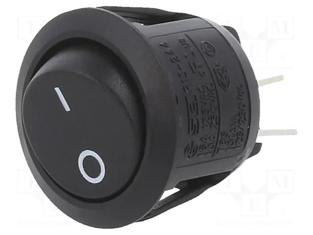 ROCKER; DPST; Pos: 2; ON-OFF; 10A/28VDC; black; none; RA; Body: black SWITCH COMPONENTS RA1-2A-DC-2-B-1