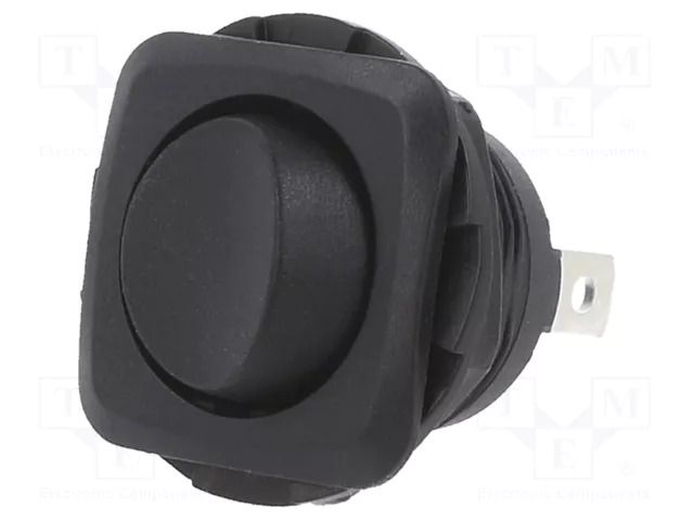 ROCKER; SPDT; Pos: 2; ON-ON; 10A/28VDC; black; none; RB; Body: black SWITCH COMPONENTS RB1-1D-DC-2-B