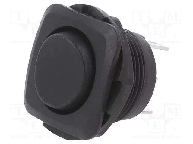 ROCKER; SP3T; Pos: 3; ON-OFF-ON; 10A/28VDC; black; none; RB; UL94V-2 SWITCH COMPONENTS RB1-1F-DC-2-B