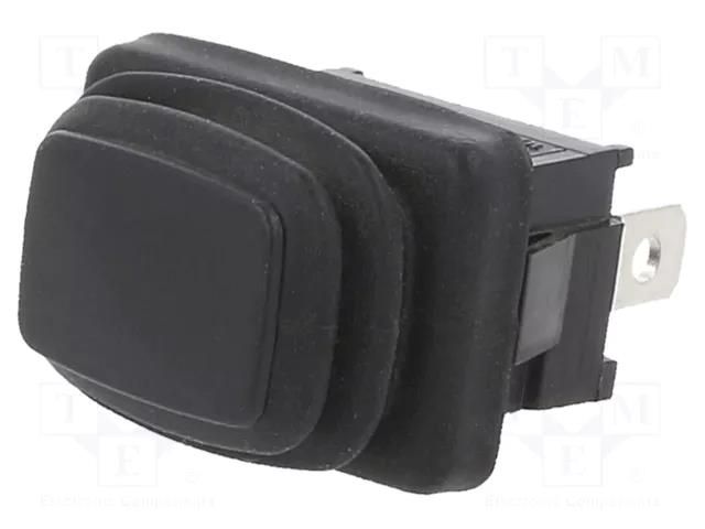 ROCKER; SPDT; Pos: 2; ON-ON; 10A/24VDC; black; IP65; none; RF; UL94V-2 SWITCH COMPONENTS RF3-1D-DC-2-B