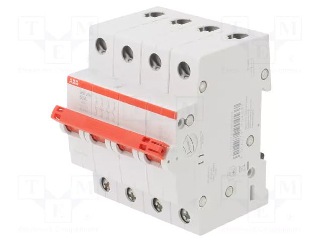 Switch-disconnector; Poles: 4; for DIN rail mounting; 63A; 415VAC ABB SHD204/63