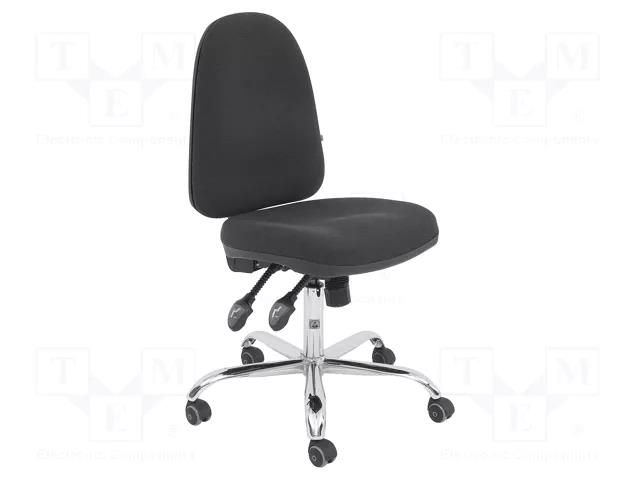 Chair; ESD; Seat dim: 460x430mm; Back dim: 440x510mm; 490÷620mm RT WORK ESD-CHAIR12