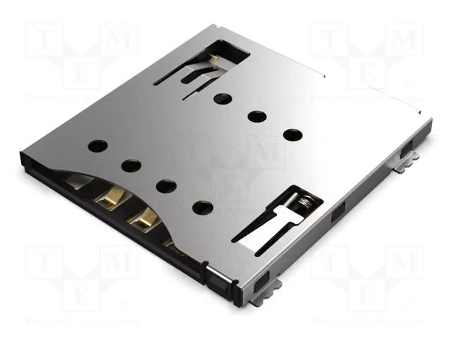 Connector: for cards; Micro SIM; push-pull; SMT; gold flash; PIN: 6 GCT SIM7100-6-1-15-00A