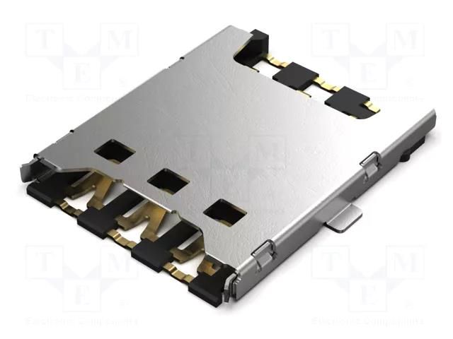 Connector: for cards; Nano SIM; push-pull; SMT; gold flash; PIN: 6 GCT SIM8055-6-1-14-00A