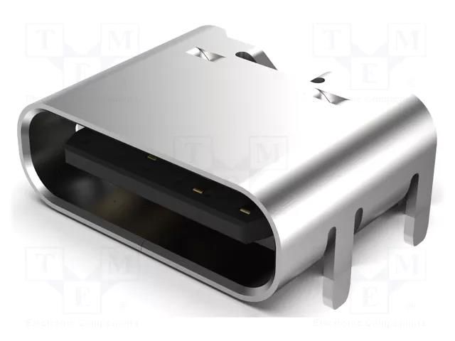Connector: USB C; socket; SMT; PIN: 6; horizontal; top board mount GCT USB4125-GF-A-0190