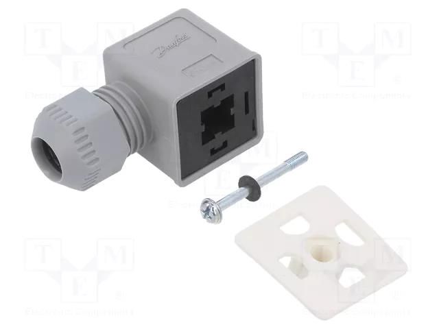 Accessories: plug for coil; IP67; cool white,grey; 250V DANFOSS 042N1256