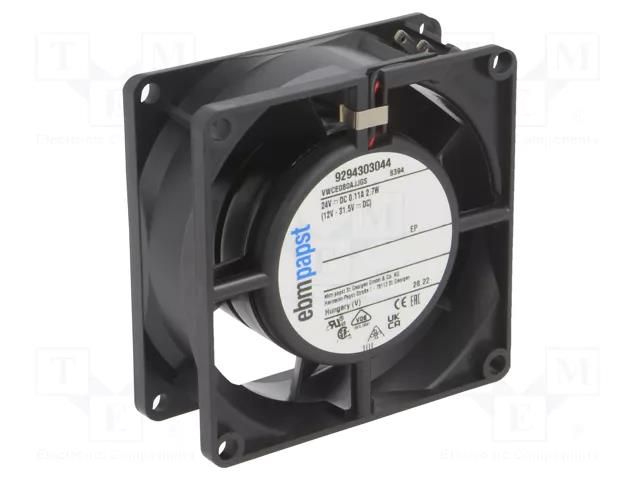 Fan: DC; axial; 24VDC; 80x80x32mm; 54m3/h; 36dBA; ball EBM-PAPST 8394