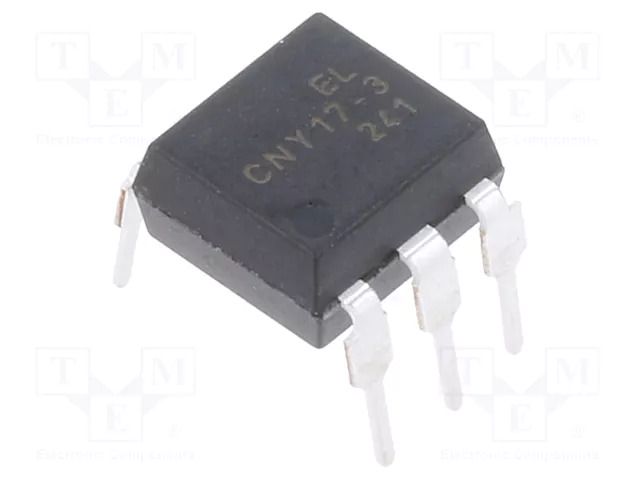 Optocoupler; THT; Ch: 1; OUT: transistor; Uinsul: 5kV; Uce: 80V; DIP6 EVERLIGHT CNY17-3-EVE