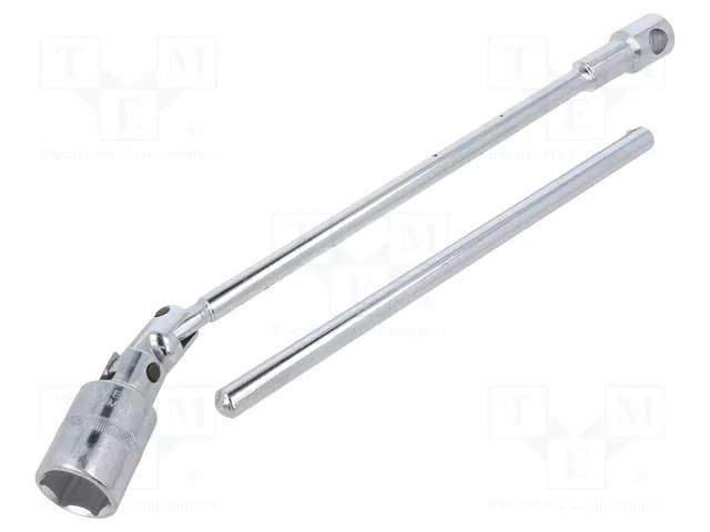 Wrench; socket spanner,with joint; HEX 19mm; Kind of handle: T PG TOOLS PG-T208