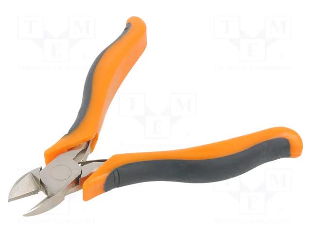 Pliers; side,cutting,miniature; anti-slip handles,satin; 110mm PG TOOLS PG-T435