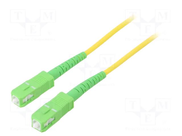 Fiber patch cord; OS2; SC/APC,both sides; 1m; LSZH; yellow Goobay SCA-SCA/OS2-010YL