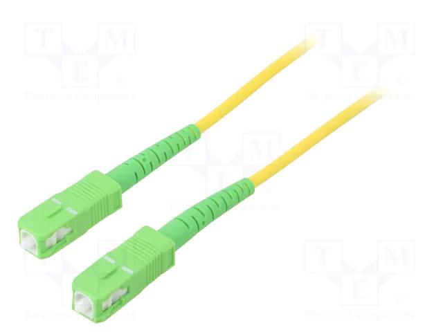 Fiber patch cord; OS2; SC/APC,both sides; 2m; LSZH; yellow Goobay SCA-SCA/OS2-020YL