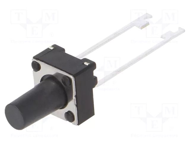 Microswitch TACT; SPST; Pos: 2; 0.05A/12VDC; THT; none; 1.57N; 9.5mm E-SWITCH TL59BF160Q