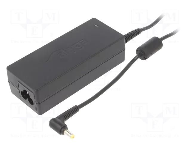 Power supply: switching; 12VDC; 3A; Out: 4,8/1,7; 36W; 100÷240VAC AKYGA AK-ND-49