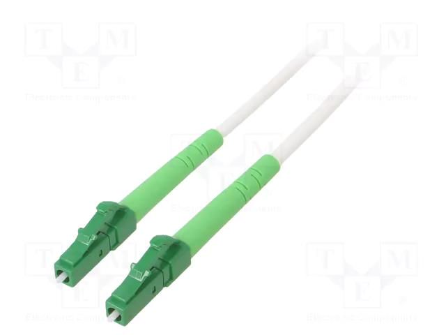 Fiber patch cord; OS2; LC/APC,both sides; 10m; LSZH; white Goobay LCA-LCA/OS2-100WH