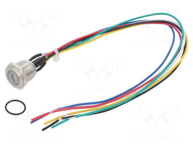 Switch: vandal resistant; Pos: 2; SPST-NO; 2A/48VDC; IP65; OFF-(ON) E-SWITCH PV6FW40SS3R1