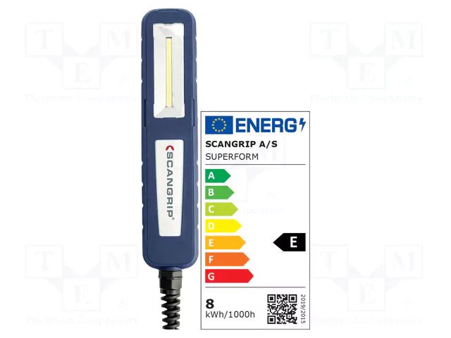 Lamp: inspection lamp; 6000K; IP54; 750lm; W: 31mm; L: 270mm; H: 49mm SCANGRIP SCANGRIP-03.5406