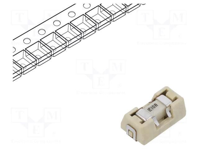 Fuse: fuse; 10A; 125VAC; 125V; 125VDC; quick blow; 9.73x5.03x3.81mm LITTELFUSE 0154010.DR