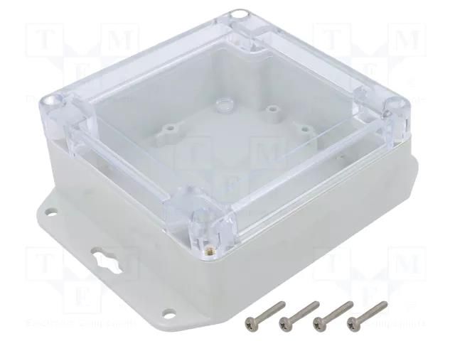 Enclosure: multipurpose; X: 105mm; Y: 105mm; Z: 45mm; ZP; light grey KRADEX ZP10510545UJPH-PC
