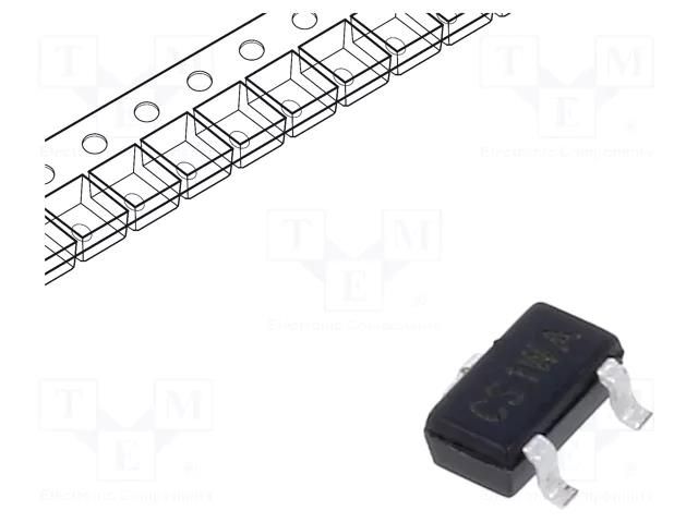 IC: voltage regulator; LDO,linear,fixed; 3.3V; 0.3A; SC59; SMD DIODES INCORPORATED AP130-33WG-7