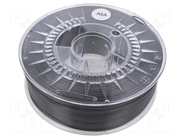 Filament: ASA; 1.75mm; grey (dark); 230÷240°C; 1kg; soluble DEVIL DESIGN DEV-ASA-1.75-DGY