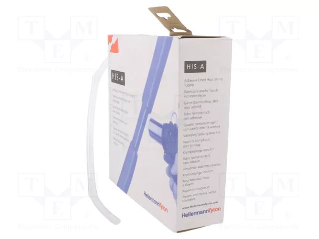 Heat shrink sleeve; 3: 1; 6mm; L: 5m; transparent HELLERMANNTYTON HIS-A-6/2-CL