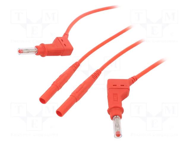 Test lead; 19A; banana plug 4mm,angular banana plug 4mm; Len: 1m STÄUBLI XZG410-L-10022