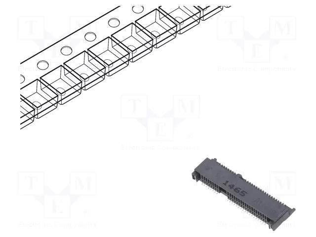 Connector: PCI Express mini; horizontal; SMT; gold-plated; PIN: 52 ATTEND 119A-40A00-R02