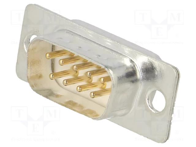 Connector: D-Sub; PIN: 9; plug; male; for cable; soldering Deltron AG DTS09PZ/2