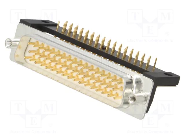 Connector: D-Sub; PIN: 50; socket; male; angled; THT Deltron AG DTS50PYC/2M66UN