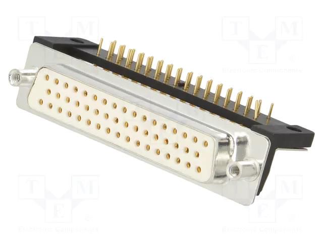Connector: D-Sub; PIN: 50; socket; female; THT; Plating: gold-plated Deltron AG DTS50SYC/2M66UN