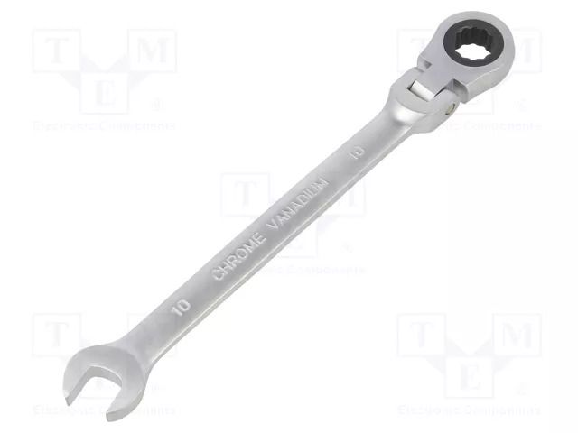 Wrench; combination spanner,with ratchet,with joint; 10mm PG TOOLS PG-T092