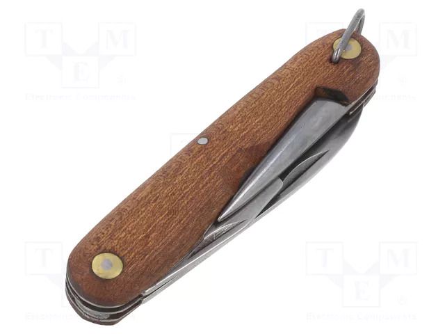 Knife; for electricians; 172mm; Handle material: wood; folding ERKO ER-NSD