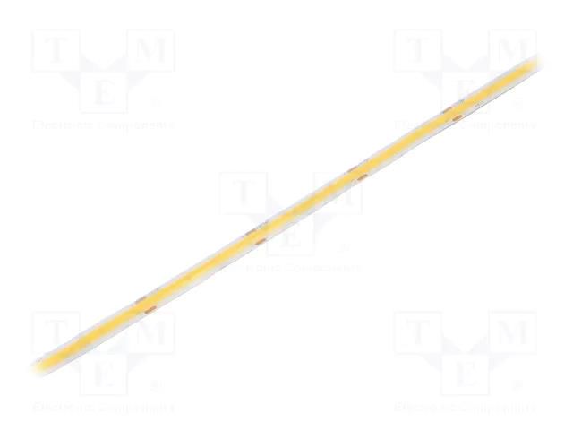 COB LED tape; white neutral; LED/m: 480; 8mm; IP65; 8W/m; CRImin: 90 WISVA OPTOELECTRONICS HH-40KG-480GAB-COB