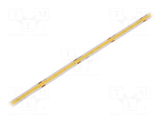COB LED tape; white neutral; LED/m: 480; 8mm; IP20; 8W/m; CRImin: 90 WISVA OPTOELECTRONICS HH-40KG-480GNB-COB