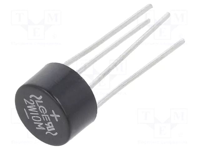 Bridge rectifier: single-phase; Urmax: 1kV; If: 2A; Ifsm: 60A; round LUGUANG ELECTRONIC 2W10M-LGE