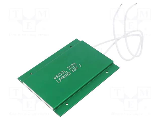 Resistor: power; screw; 33Ω; 100W; ±5%; LPR; 100x75x5.7mm ARCOL LPR100-33R-J