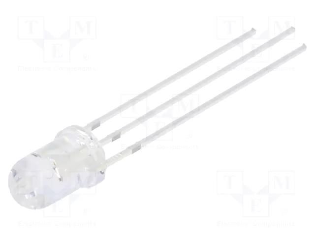 LED; red/blue; 5mm; 30°; Front: convex; 3÷15VDC; No.of term: 3; round OPTOSUPPLY OSRBMC5A31A-VV