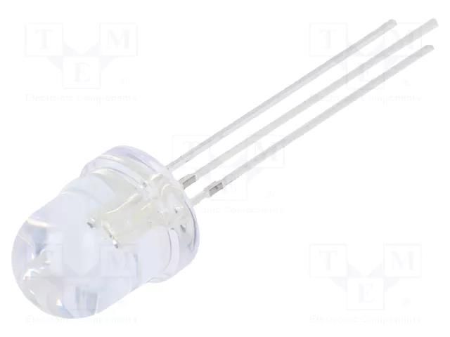 LED; red/blue; 7.8mm; 30°; Front: convex; 3÷15VDC; No.of term: 3 OPTOSUPPLY OSRBMC8131A-VV