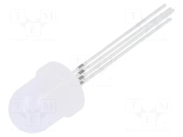 LED; RGB; 8mm; 60°; Front: convex; 3÷15VDC; No.of term: 4; -30÷85°C OPTOSUPPLY OSTAMC8162A-VV