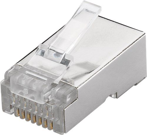 RJ45 Plug, CAT 6 STP shielded - for round cable 93829
