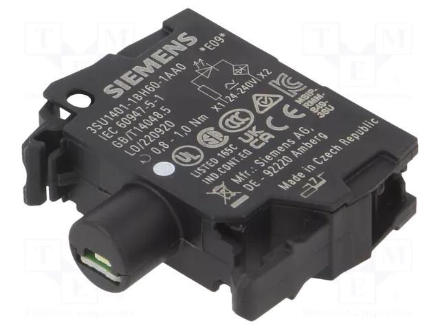 Illuminating unit; 22mm; 3SU1.5; -25÷70°C; Illumin: LED; front SIEMENS 3SU1401-1BH60-1AA0
