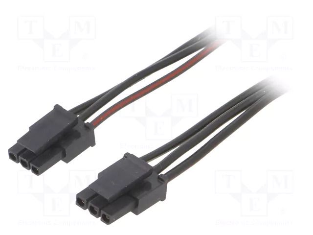 Cable; female-female; PIN: 3; 0.4m; 4A; Insulation: PVC; TLYp ESPE KABX-3PFF-L400
