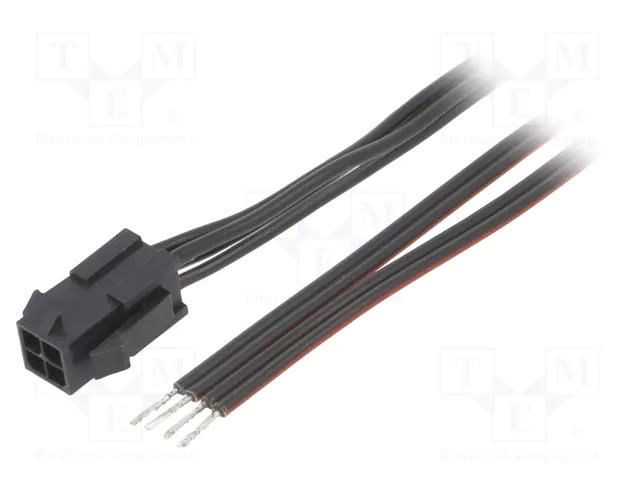 Cable; male,cables; PIN: 4; 0.8m; 4A; Insulation: PVC; TLYp; 0.35mm2 ESPE KABX-4PMS-L800