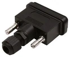 D SUB BACK SHELL, SIZE DA, ABS 627-230-015-010
