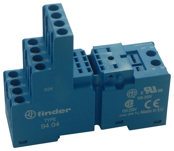 Relays accessories:socket;Mounting:DIN;Leads:screw terminals 94.04 8012823258911