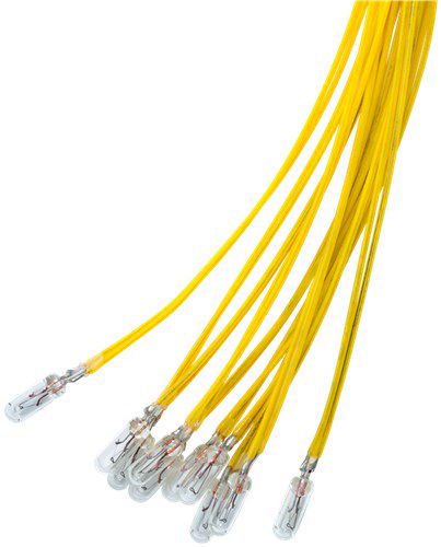 T1¼ Subminiature Bulb Pre-wired, 1.1 W, 1.1 W, yellow, 0.3 m - yellow0.3 m cable, 14 V (DC), 80 mA 9401