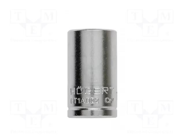 Socket; 6-angles,socket spanner; HEX 4mm; 1/4" HÖGERT TECHNIK HT1A002