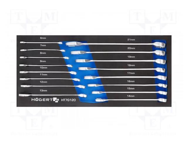 Wrench-set; combination spanner; 16pcs. HÖGERT TECHNIK HT7G120